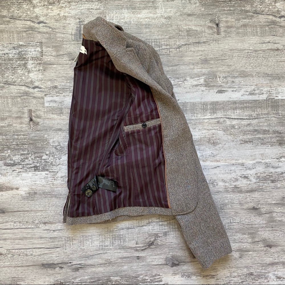 L.O.G.G. Fitted Brown Tweed Blazer - Picture 4 of 4